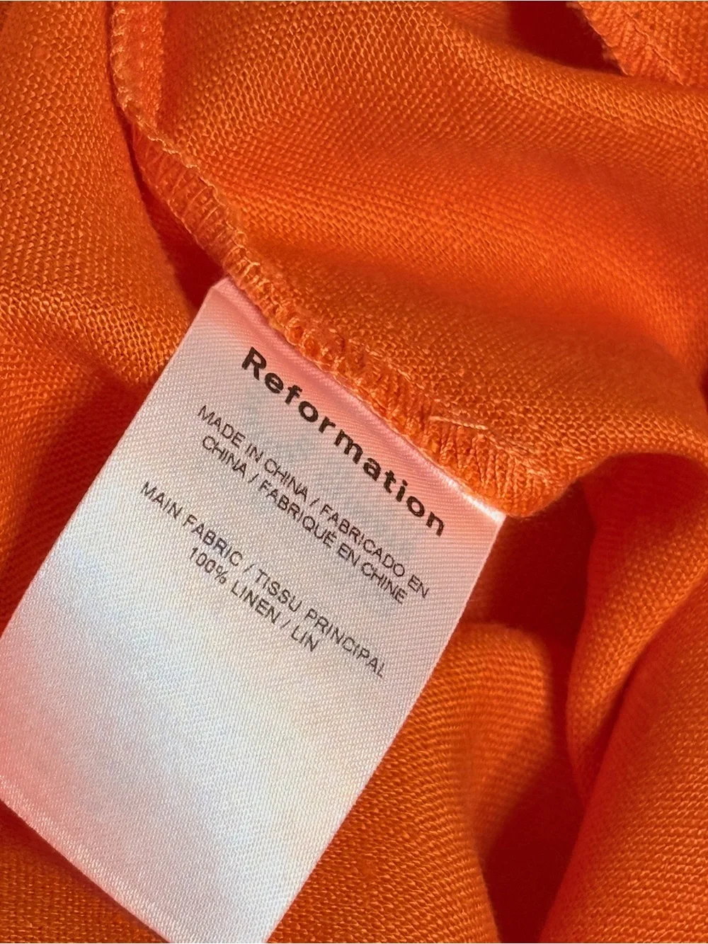 Reformation Liam Linen Pant Citrus Scallop Hem Linen Pants Size 6